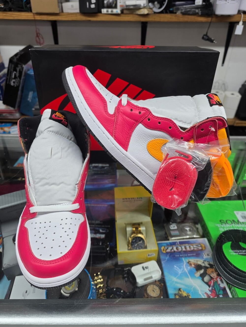 New Nike Air Jordan 1 Retro High OG Light Fusion Red 2021 (555088-603) Size 10
